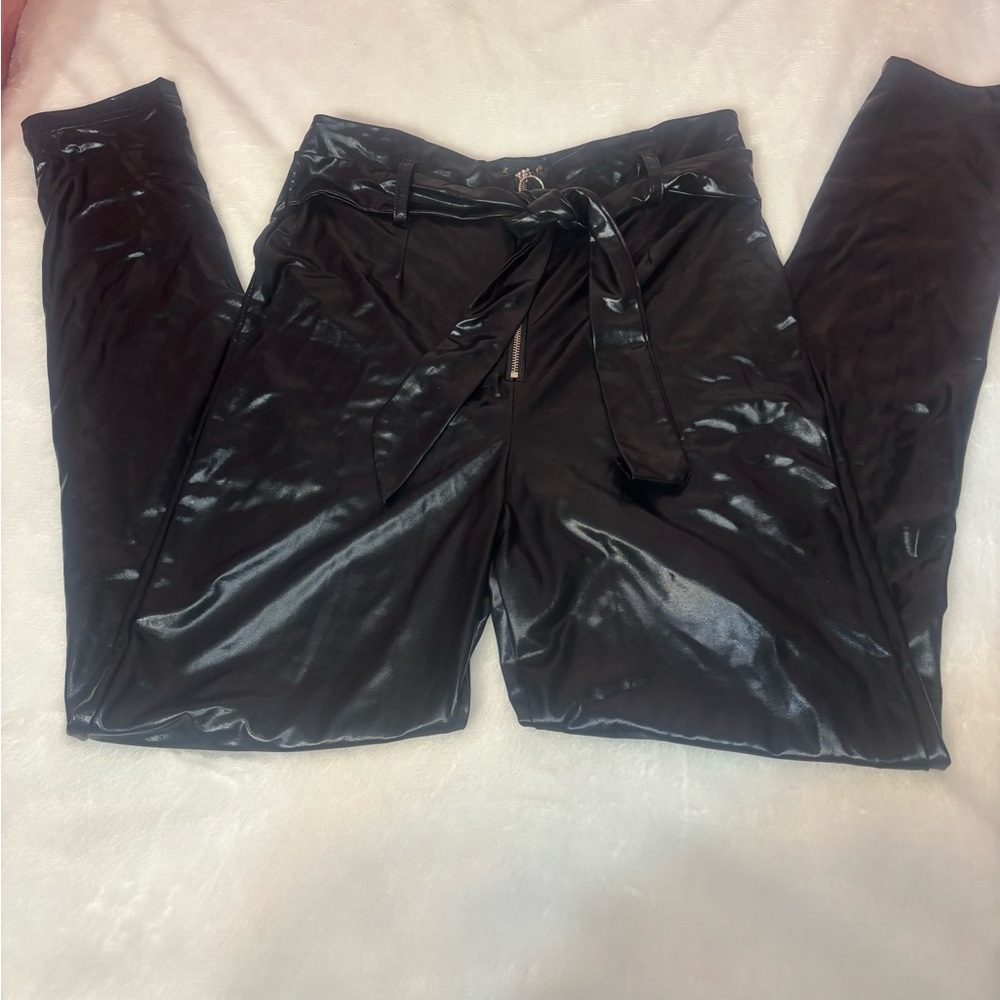 Like an Angel Black Faux Leather Pants